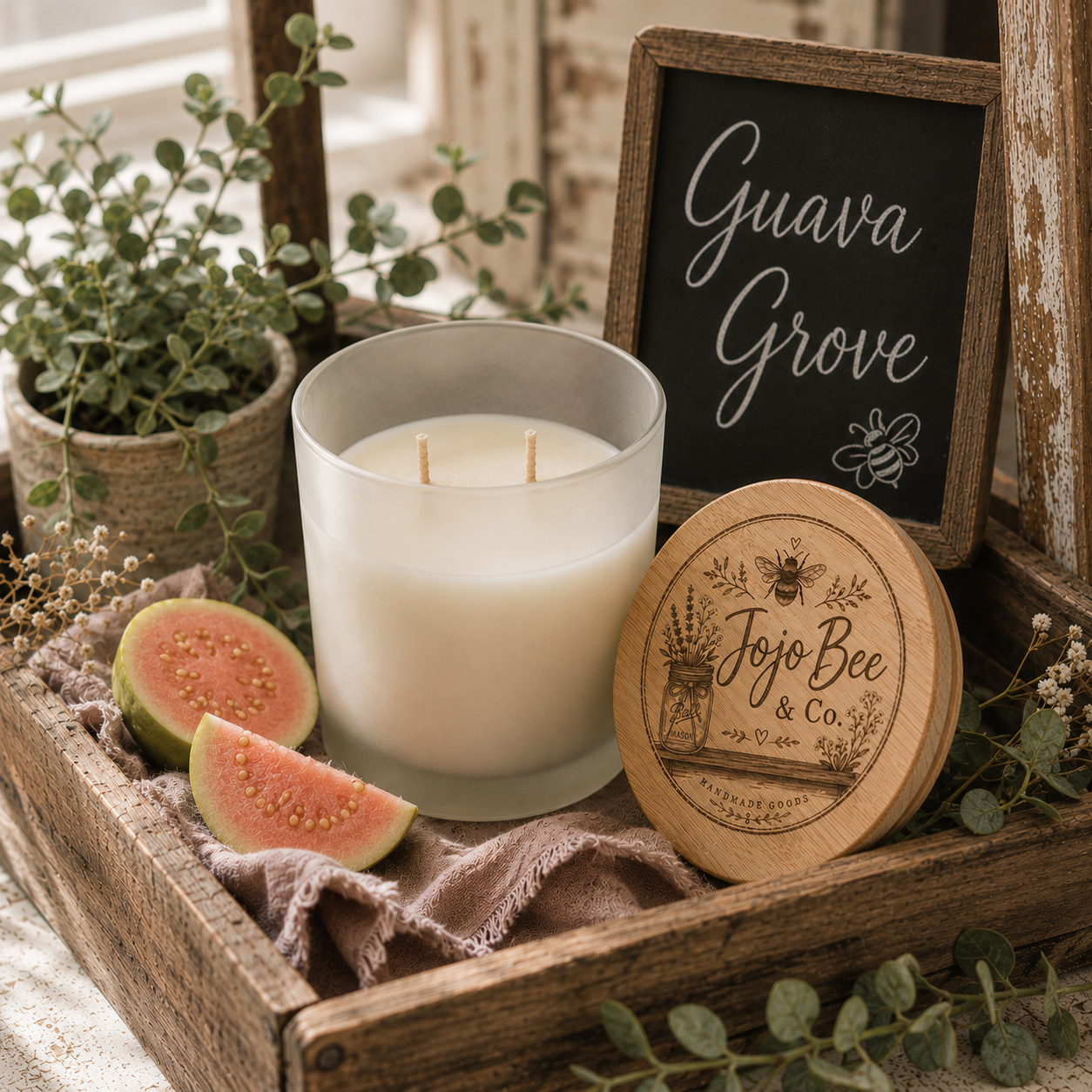 Guava Grove Beeswax Candle
